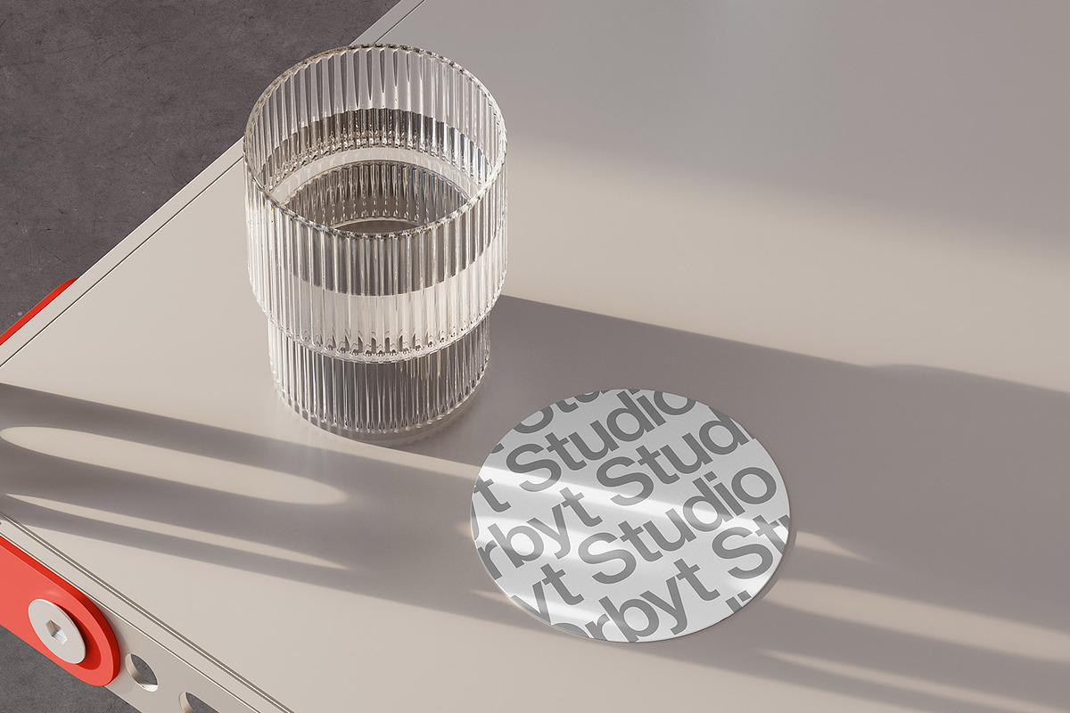 Coaster Standard Mockup 01, a Cups & Container Mockup by Orbyt Studio (Photo 2 of 3)