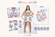 Paisley Moths collection, a Pattern Graphic by Mona Ahmed (Thumbnail 4 of 11)