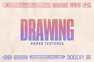Drawing Paper Textures, a Texture Graphic by Indieground Design Inc.
