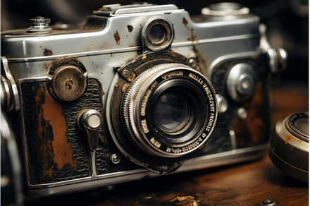 Vintage Old camera closeup. Generate, an Architecture Photo by Ylivdesign