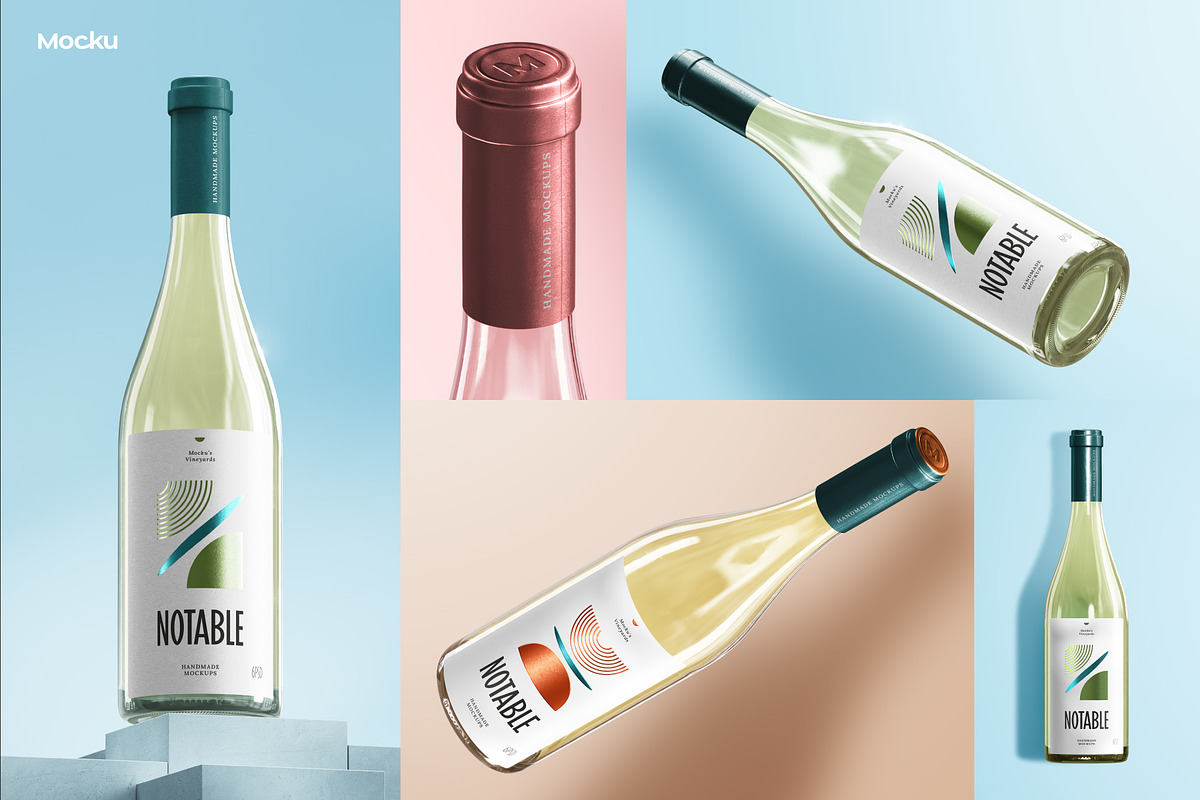 The Wine Creator - Burgundy bottle, a Packaging Mockup by Mocku (Photo 2 of 14)