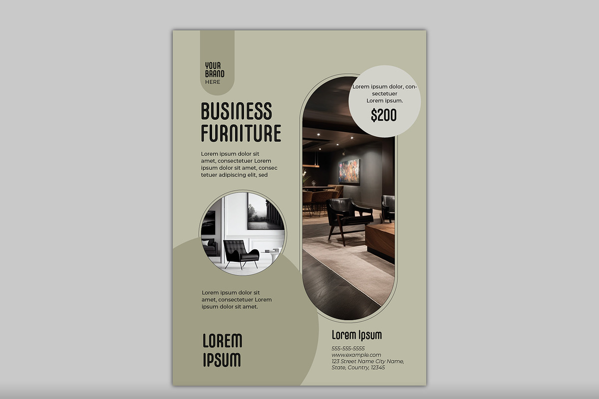 Modern Furniture Marketing Flyer, a Templates & Theme by studiogstock (Photo 3 of 3)