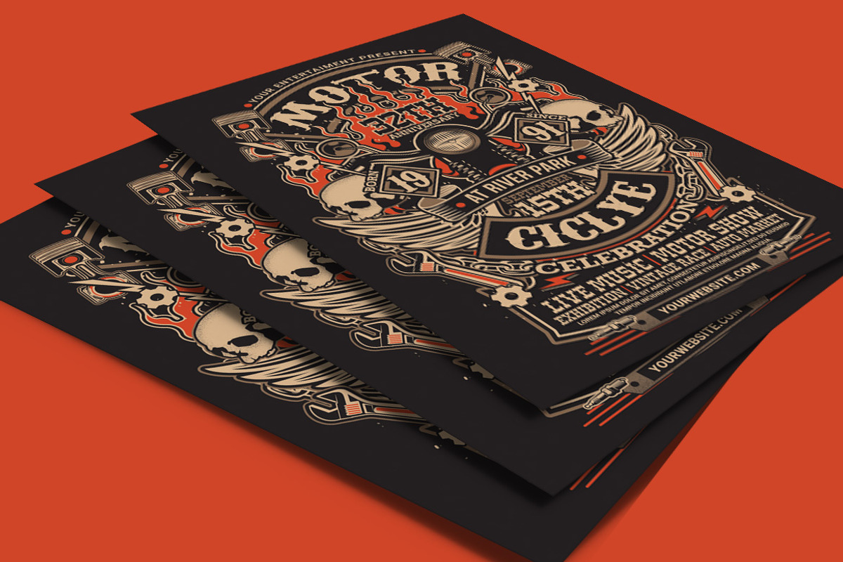 Motorcycle Club Event Flyer, a Flyer Template by Muhamad Iqbal hidayat (Photo 4 of 4)
