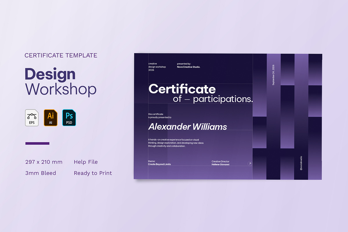 Design Workshop - Certificate, a Card Template by VUNIRA (Photo 1 of 3)