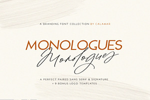 Monologues Font Duo, a Script Font by Calamar Studio
