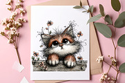 Whimsical Floral Spring Cats Png, an Illustration by SinaCreation (Thumbnail 4 of 7)