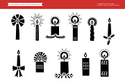 Vintage Christmas Candles, a Decorative Illustration by Little Bean (Thumbnail 3 of 5)