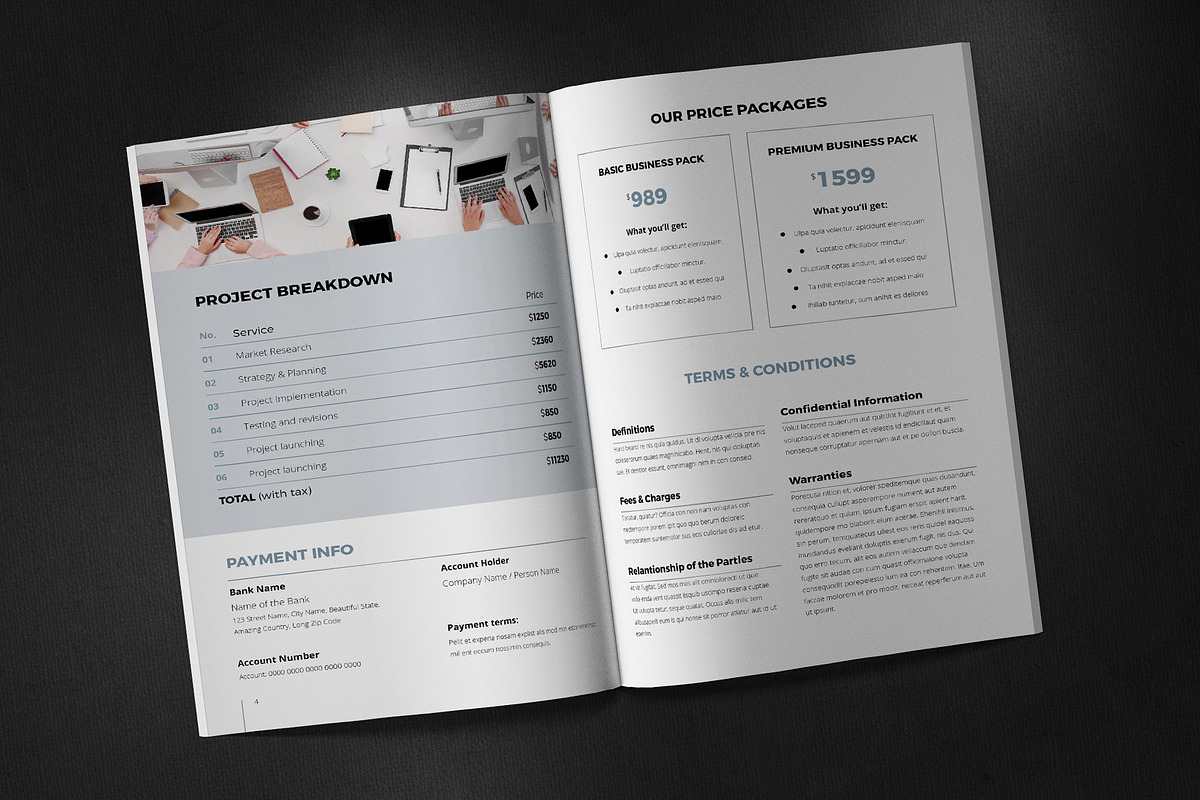 Canva Proposal Template, a Marketing Template by Sabin (Photo 4 of 7)