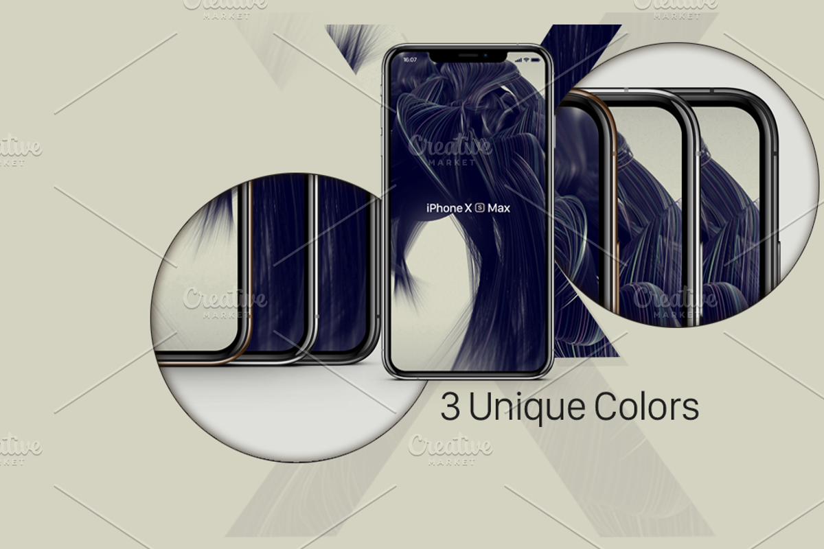 iPhone Xs Max Mockup, an iPhone Mockup by Design by Mirko (Photo 3 of 4)