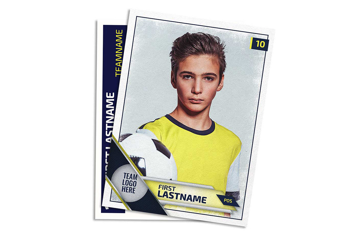 Stealth Soccer Card Template, a Design Template by Sports Card Templates (Photo 1 of 2)