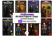 Halloween Action Figures Bundle PNG, an Object Graphic by Nina Shaw (Thumbnail 1 of 18)