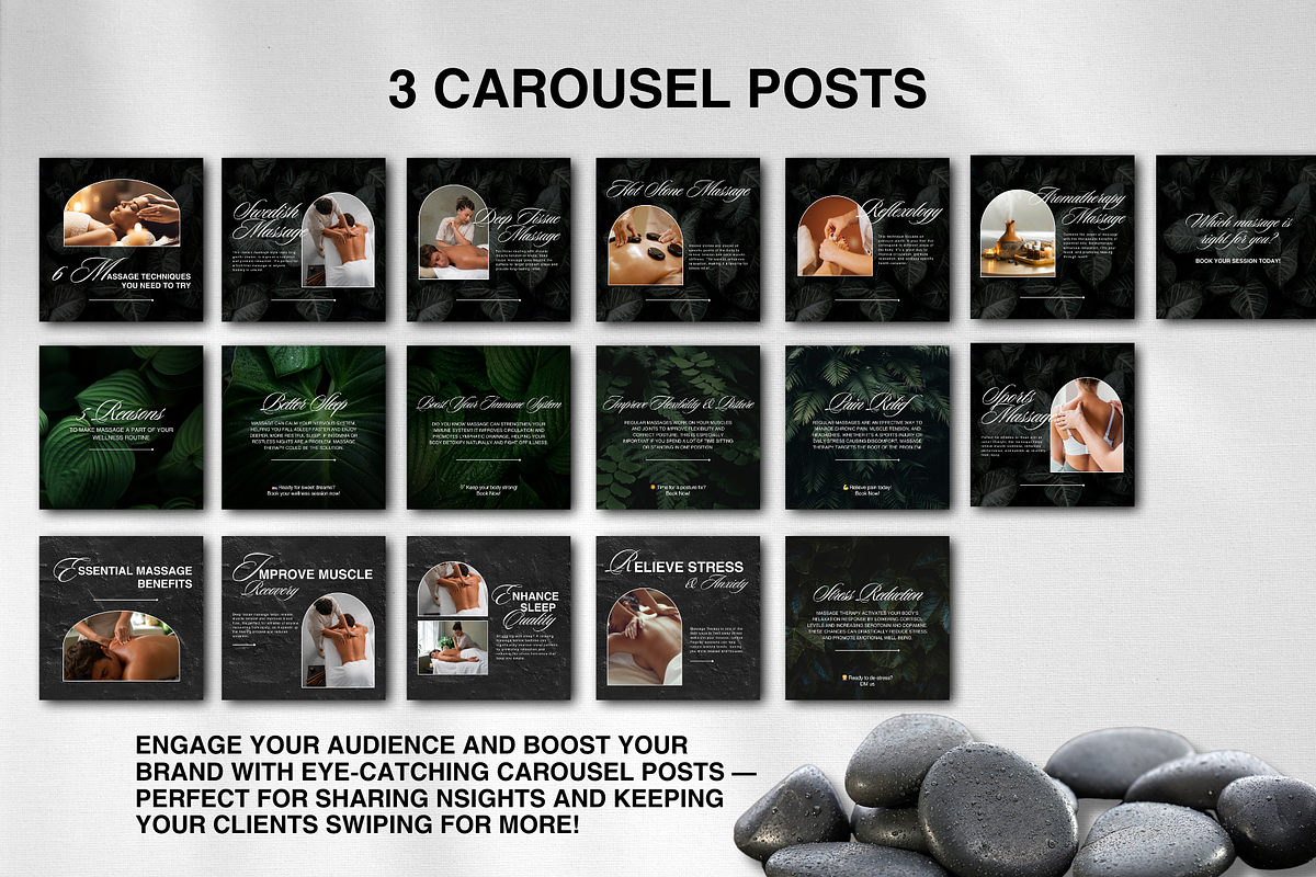 Massage Therapy Instagram Templates, a Social Media Template by DesignsbyMariaStudio (Photo 4 of 9)