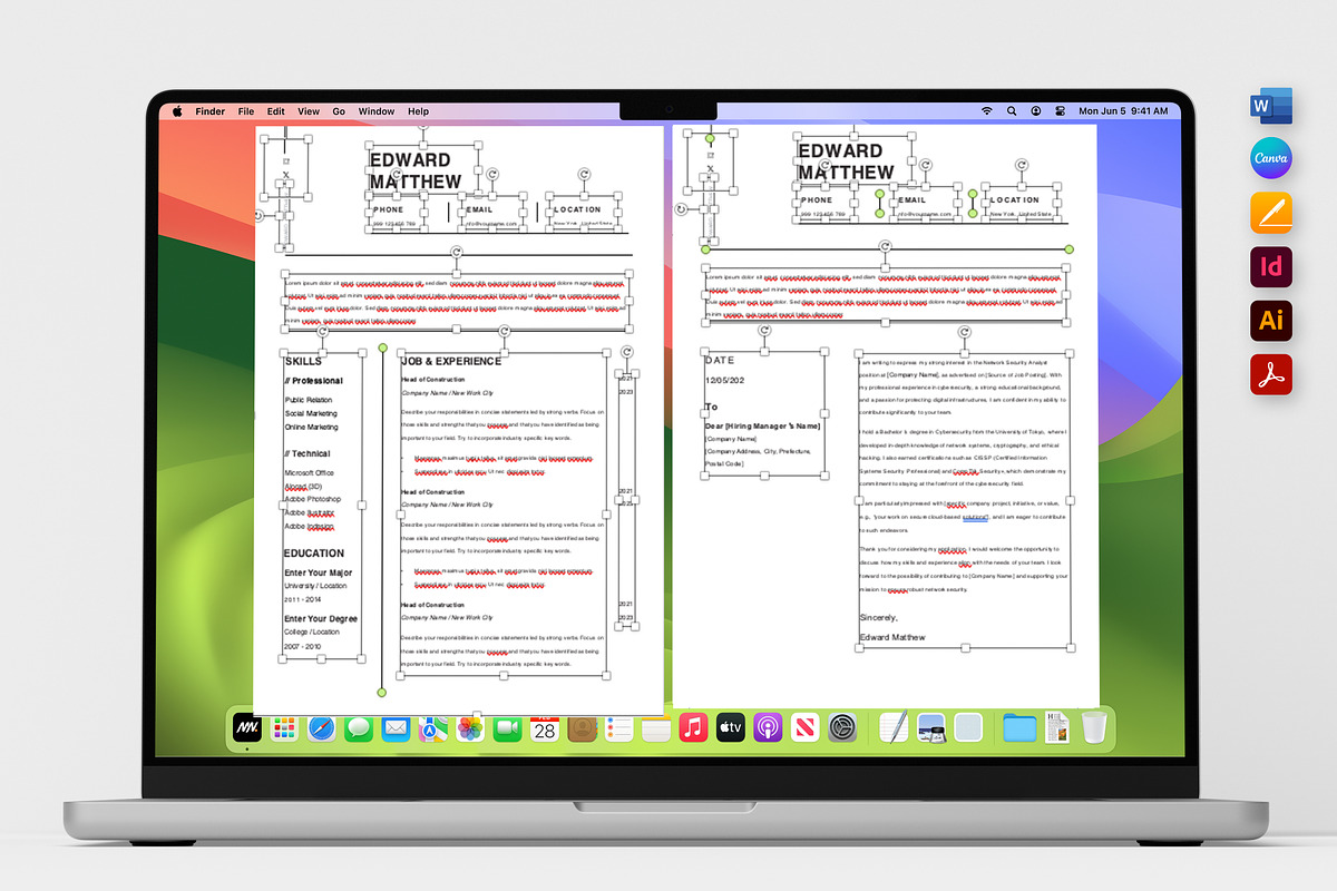 Job Application Design, a Resume Template by Nur Designer (Photo 4 of 4)