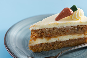 Carrot cake slice with cream cheese frosting, a Food & Drink Photo by etorres69