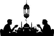 50 Ramadan Iftar Silhouette Bundle, an Illustration by Gfx_Store (Thumbnail 25 of 49)