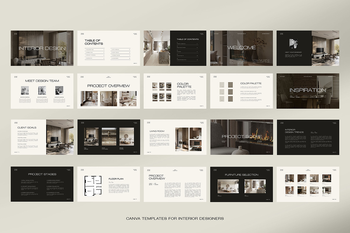 Interior Design Presentation Canva