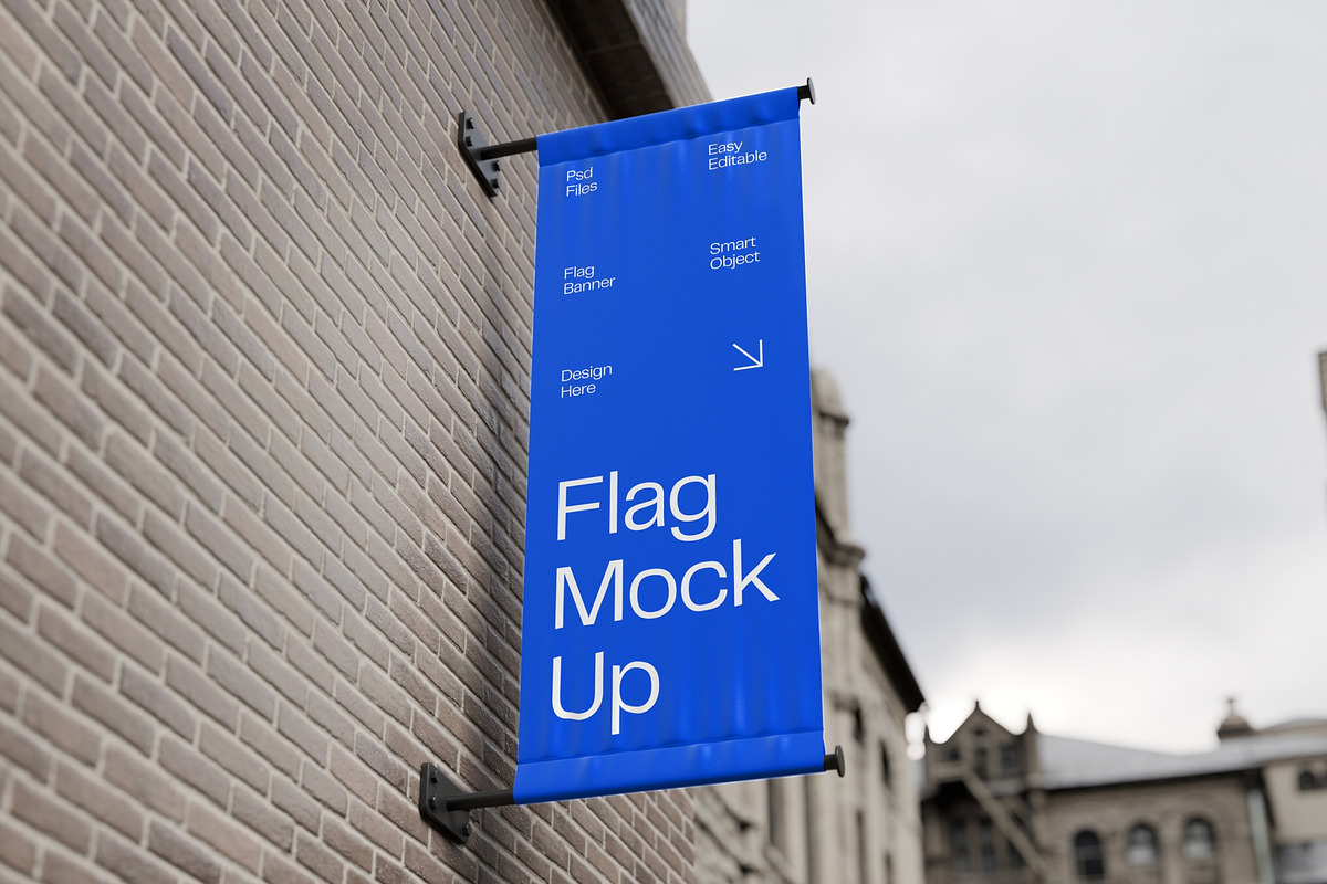 Flag Mockup, an Advertising Mockup by baim_std