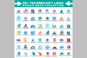 50+ High Tech Logo Mega Templates, a Branding & Logo Template by ArmanHossen75