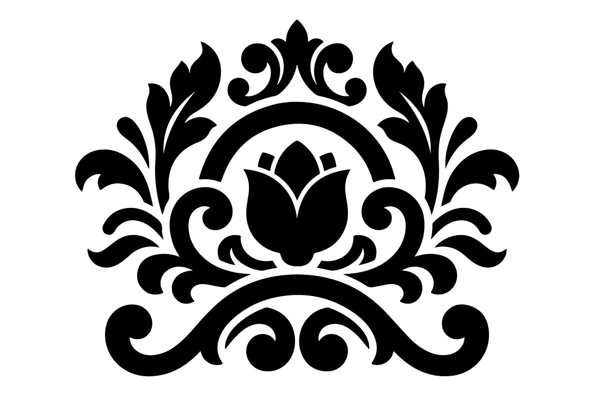 Elegant Floral Ornament Silhouette, an Object Graphic by hafijul (Photo 2 of 4)