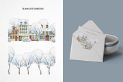 Winter town Christmas house clipart, a Person Illustration by LyubovZaytseva (Thumbnail 13 of 23)