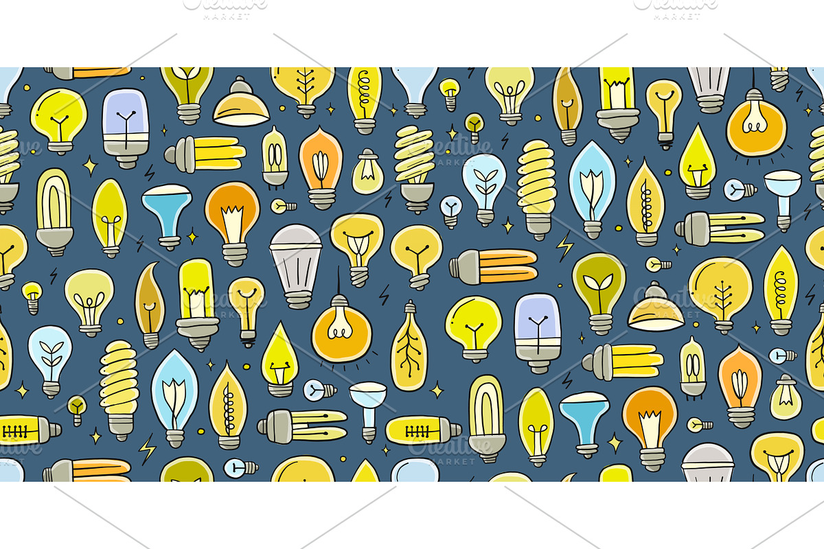 Light bulbs collection. Ecology, a Texture Graphic by Kudryashka