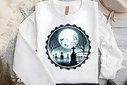 Halloween Round Stamp PNG Bundle, an Illustration by DreamCafeArt (Thumbnail 5 of 6)