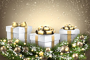 Big golden Christmas & New Year set, a Decorative Illustration by Vjom (Thumbnail 3 of 30)
