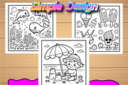 Hello Summer Bold & Easy Coloring, a Seasonal Illustration by Design Home (Thumbnail 4 of 5)