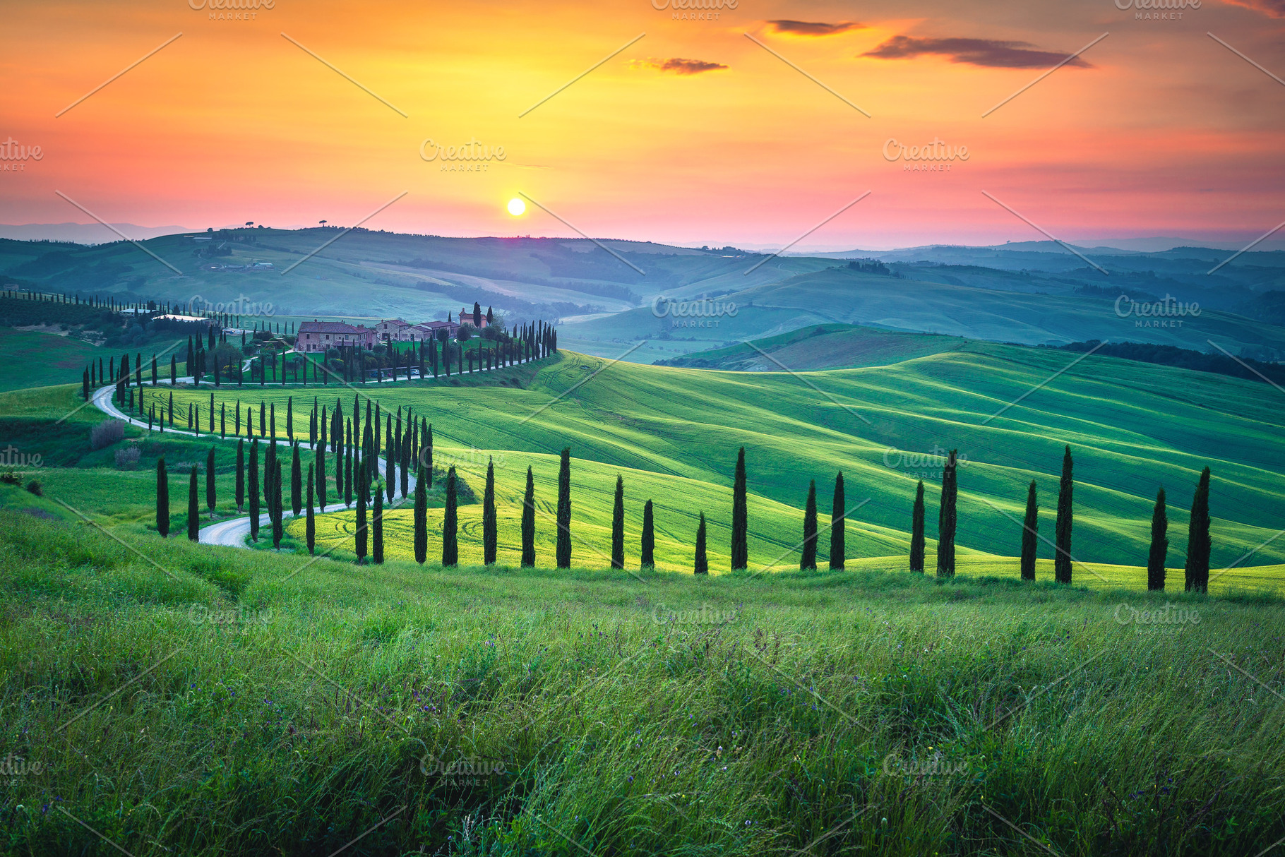 Buildings on the top of the hill, a Nature Photo by Alpine Dreams