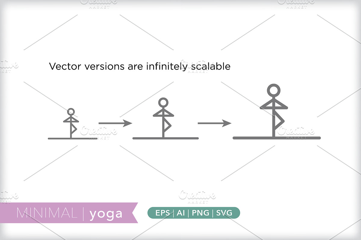 Minimal yoga icons, an Outline Icon by Picture Window (Photo 4 of 5)