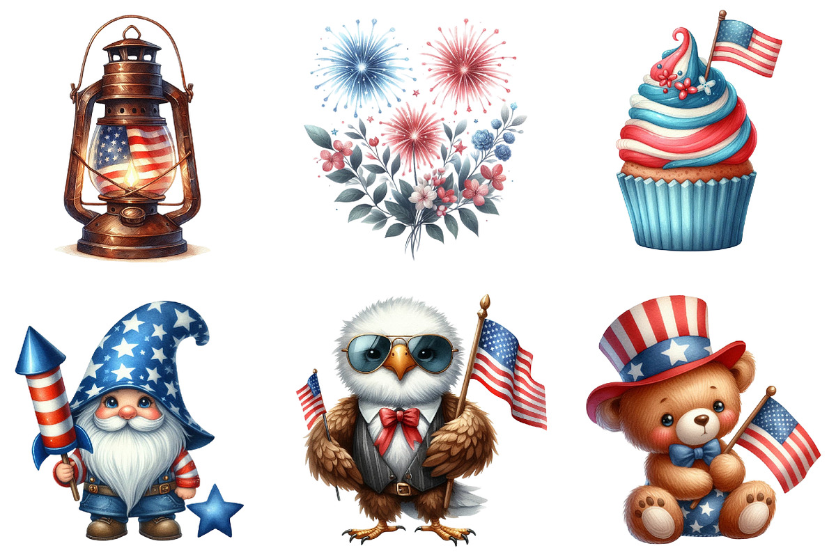 4th Fourth of July Cute Element, an Illustration by DreamArtGraphic (Photo 4 of 4)