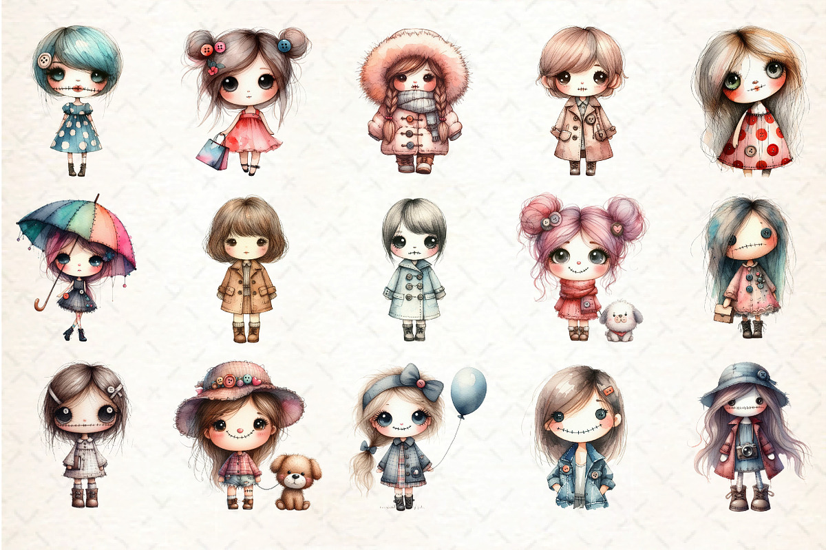 Fashion Girl Clipart Set, an Illustration by DreamCafeArt (Photo 4 of 5)