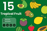 Tropical Fruit Illustration, an Illustration by baii09 (Thumbnail 1 of 2)