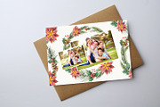 Poinsettia Flowers Christmas Card, a Card Template by graphicforest (Thumbnail 2 of 2)