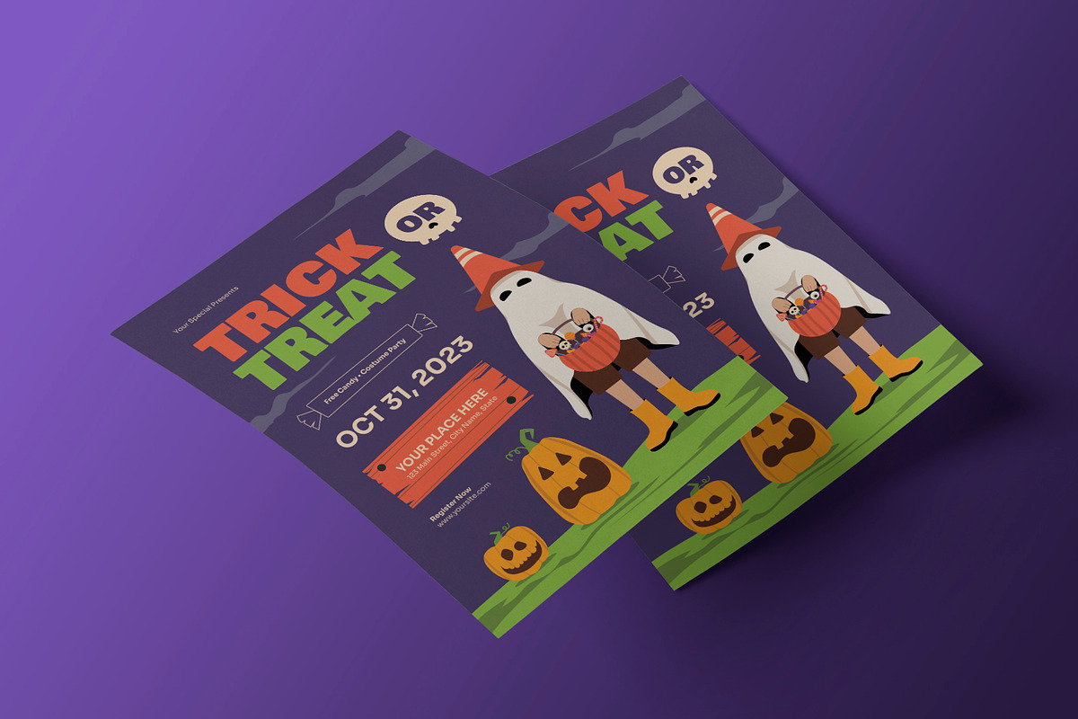 Trick or Treat Flyer, a Flyer Template by Neermana (Photo 3 of 4)