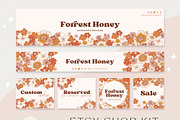 Floral Etsy Shop Kit Canva Template, a Branding & Logo Template by Summit Avenue (Thumbnail 1 of 5)