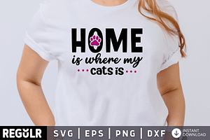 Home Is Where My Cats Is SVG