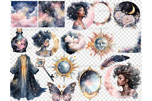 Celestial Moon Clipart