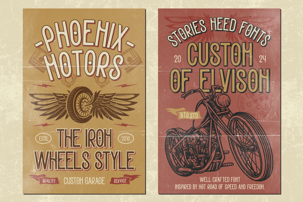 Elvison, a Sans Serif Font by Burntilldead (Photo 9 of 12)