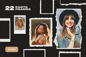 Torn Paper & Vintage Photo Frames