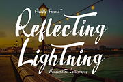 Reflecting Lightning - Brush Font, a Script Font by 177Studio (Thumbnail 1 of 7)