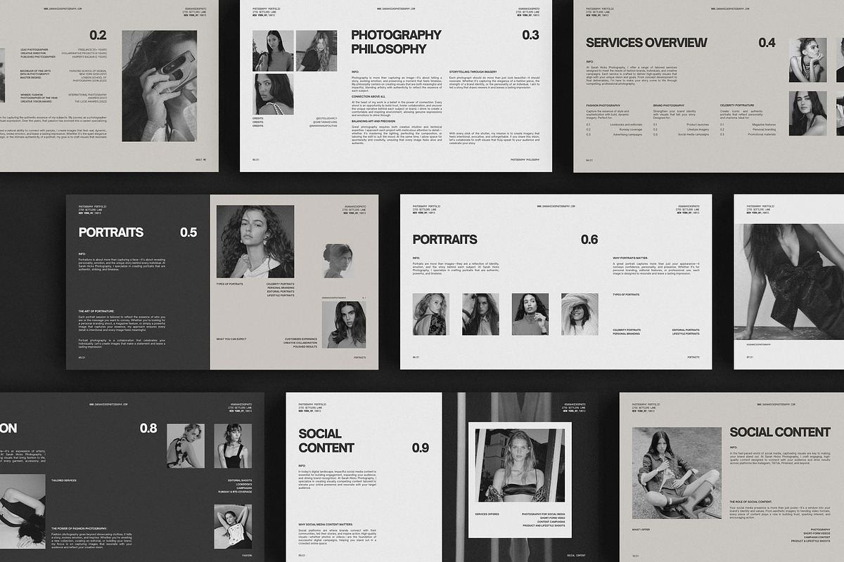Photography Portfolio Canva Template, a Presentation Template by Amaré Creative (Photo 7 of 7)
