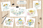 Cute Fluffy Tea Time, an Animal Illustration by Budogoshch (Thumbnail 10 of 15)