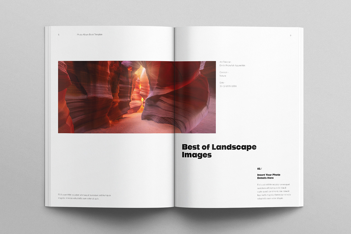 Photo Album Book Template, a Brochure Template by E-Type (Photo 4 of 7)