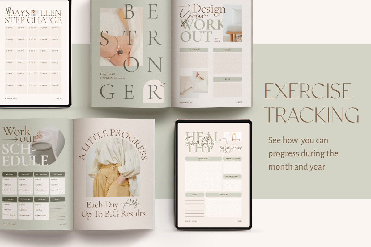 Planner 2024 Self-Growth CANVA PS, a Magazine Template by Eviory (Photo 16 of 27)