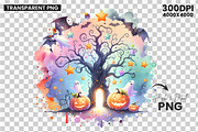 Halloween Pastel Halloween Tree, an Illustration by Creative Arslan (Thumbnail 3 of 3)