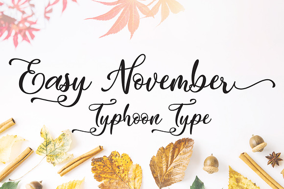 Easy November font preview 3