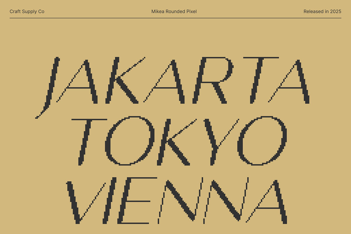 Mikea Rounded Pixel, a Sans Serif Font by Craft Supply Co. (Photo 3 of 8)
