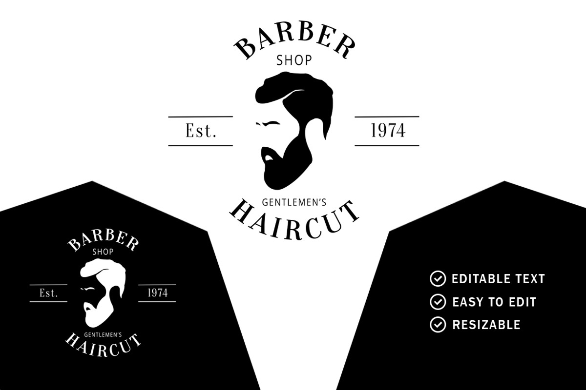 Barber Shop Logo, a Graphic by HubaStudio (Photo 1 of 2)