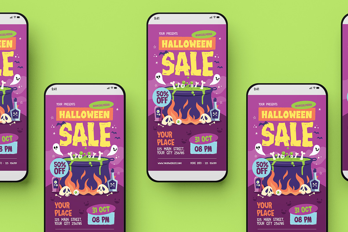 Halloween Sale Flyer, a Flyer Template by Creativestoree (Photo 4 of 5)